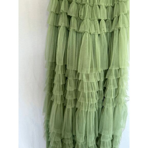 B. Darlin Prom/Formal/Bridesmaid Dress, Size 9/10 Sage Green, Tulle, Flowy - Picture 9 of 13